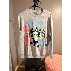 Bluey Lt Weight Heather Grey Sweat Shirt Sz S